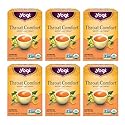 Yogi Tea - Throat Comfort (6 Pack) - Soothes the Throat with Wild Cherry Bark, Licorice Root, Mullein, and Ginger - Caffeine Free - 96 Organic Herbal