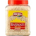 Iberia Basmati Rice Jar, 2 Pounds, Extra Long Grain, Naturally Aged Indian White Basmati Rice, Natural Basmati Rice in Food Grade Jar.