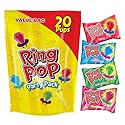 Ring Pop Lollipops - Bulk Candy Individually Wrapped Suckers Variety Party Pack- 20 Count w/Assorted Flavors - Hard Candy for Party Favors, Kids
