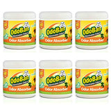 OdoBan Solid Odor Absorber Eliminator for Home and Small Spaces, Citrus Scent, 14 Ounces Each, 6-Pack