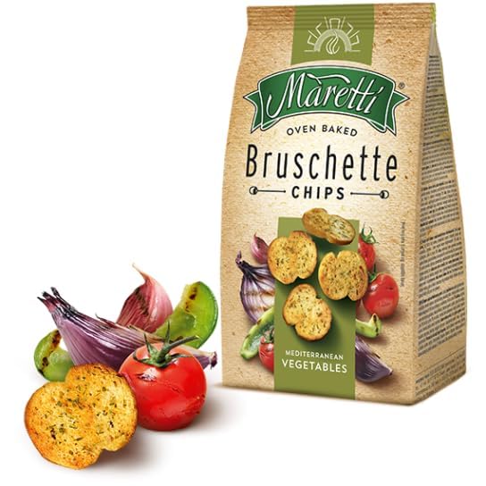All Natural Bruschetta Vegan Cracker Bruschettini Chips Variety | Sour Cream Onion | Roasted Garlic | Tomato Olive Oregano | Mediterranean Vegatables