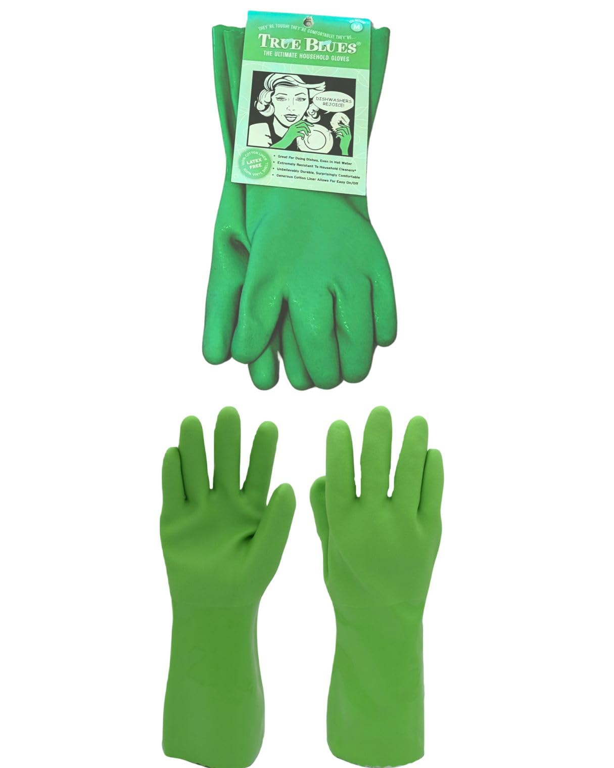 Star Kitchen & Home True Blues Ultimate Green Household Cleaning Gloves (Small)