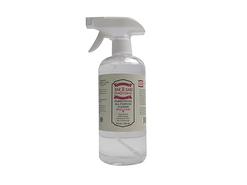 Oak & Sage Homeopathic All-Purpose Cleaner - Unscented - 16oz, 100% Herbs, No Alcohol, No Chemicals