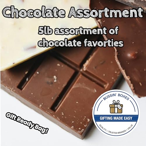 Chocolate Candy Variety Pack - 5 Pound Assorted Bulk Chocolate Mix - Individually Wrapped Candy for Parties, Office, Halloween, and Gifting Assembled