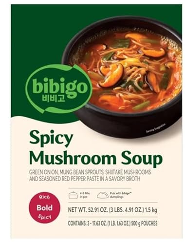 Bibigo Spicy Mushroom Soup 3-17.6 Ounces Pouches