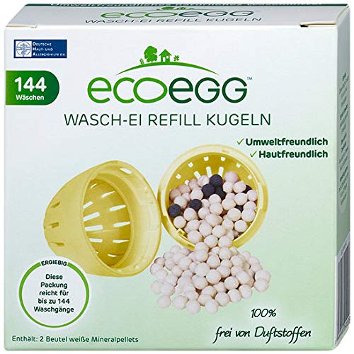 ECOEGG WASH Egg Refill Original - Environmentally Friendly Natural Detergent for All Kinds of Laundry - 144 Washes | Denmark