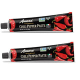 Amore Vegan Chili Pepper Paste In A Tube (3.2oz) - Non GMO Certified and Made In Italy (2 Pack)