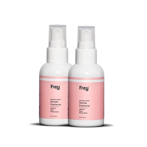 Frey Fabric Freshener Spray - Pack of 2 | Linen Spray Deodorizer for Laundry | Jasmine Rose | 2oz Bottles