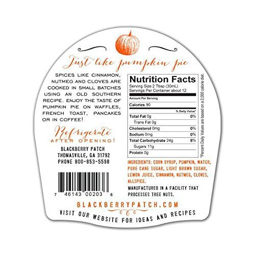BLACKBERRY PATCH Pumpkin Spice Syrup, 12 FZ