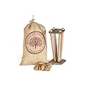 3 lb Pecan Burlap Bag & Old Fashioned Pecan Nut Cracker | Millican Pecan since 1888 | San Saba, Texas