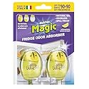 Mister Magic Refrigerator Odor Absorber - Natural Lemon Formula Gel, Odorless Fridge Deodorizer, Neutralizes Food Odors, Lasts Up to 90 Days, Safe