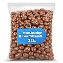 Milk Chocolate Covered Raisins, Sweet Chewy Snack, 2 lb Bag