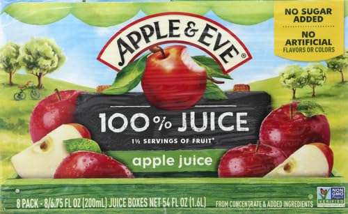 Apple & Eve 100% Juice, Apple, 6.75 Fl Oz (Pack of 40)