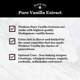 Watkins Pure Vanilla Extract, Non-GMO, Kosher, 8 oz Bottle, 1-Pack