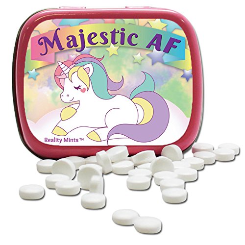 Majestic AF Unicorn Mints - Funny & Cute Present for Women, Teens, or Best Friends - Sassy Stocking Stuffer with Chocolate Mints - Perfect