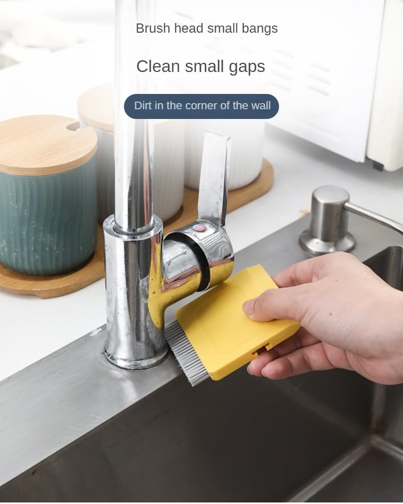 Countertop Cleaning Brush Countertop Stovetop Tabletop Brush Scraper (Red)