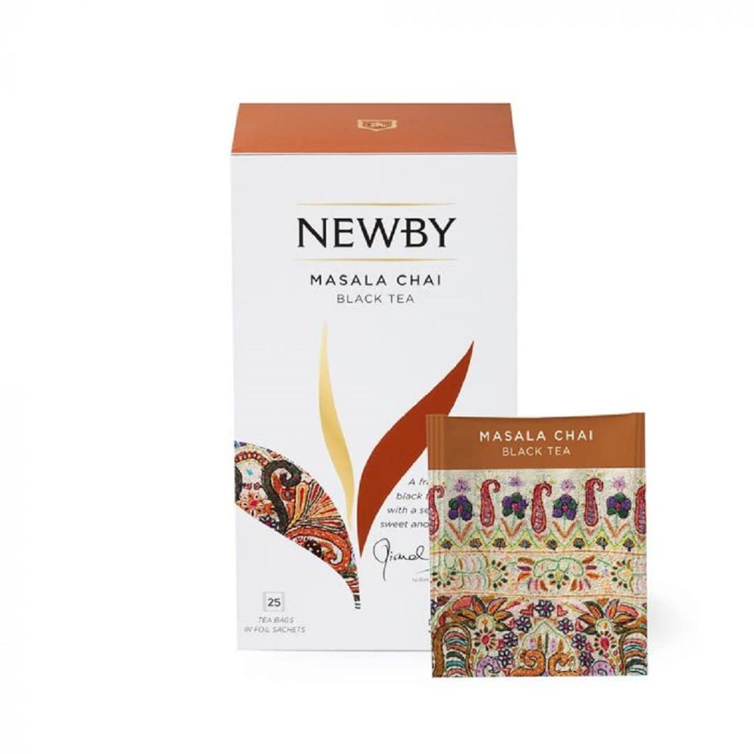 Masala Chai - 25 Individually Wrapped Tea Bags - Spiced Indian Black Tea by Newby Teas