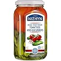 Nezhin Marinated Pickled Cucumber and Tomato Mix, Flavorful, No Added Preservatives, 920 gram Pack of 1