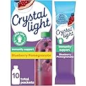 Crystal Light Immunity Support Blueberry Pomegranate naturally flavored with other natural flavor Powdered Drink Mix, .07 oz Packets, 10 per Box