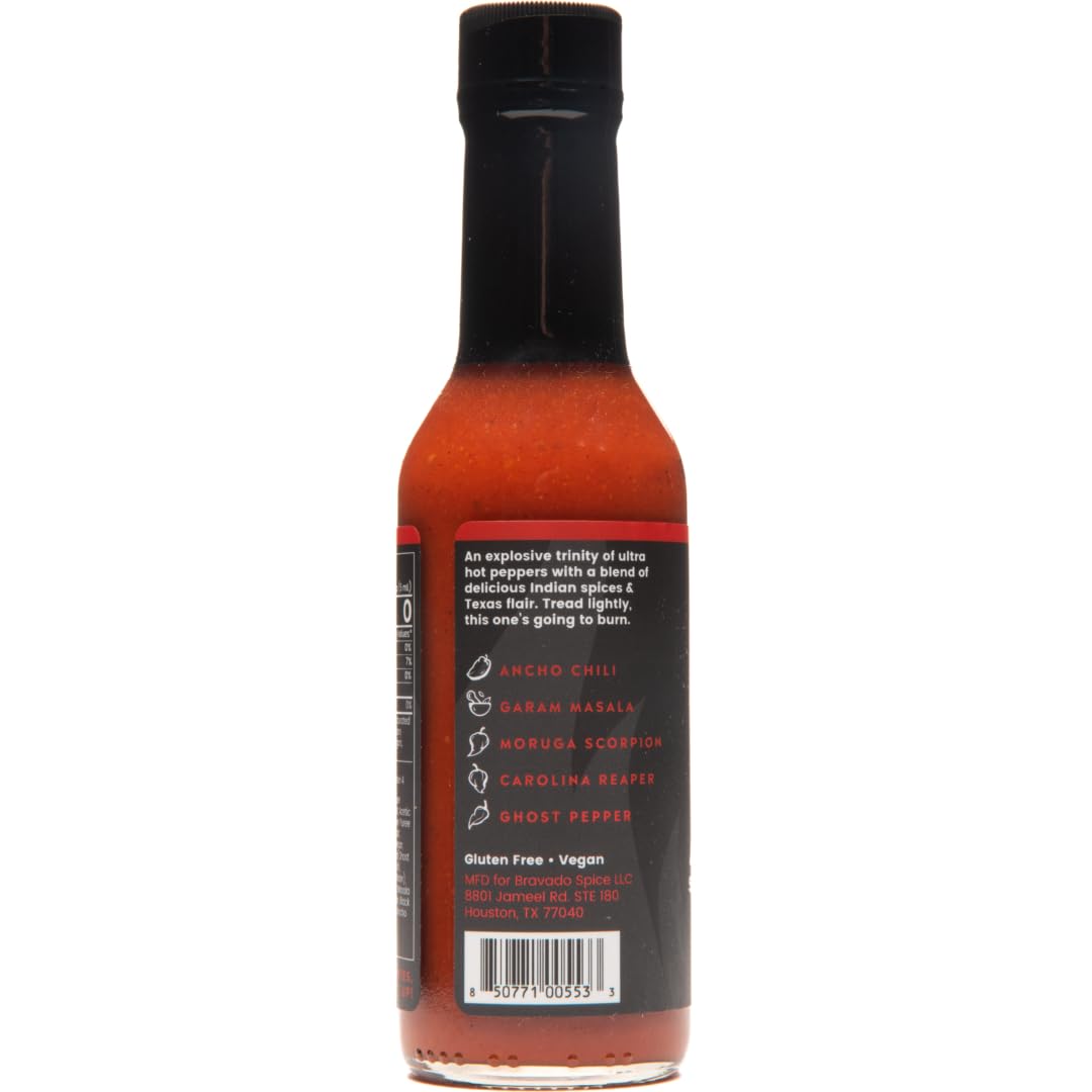 Ancho Masala Scorpion Reaper Hot Sauce By Bravado Spice Gluten Free, Vegan, Low Carb, Paleo Hot Sauce All Natural 5 oz Hot Sauce Bottle Award Winning