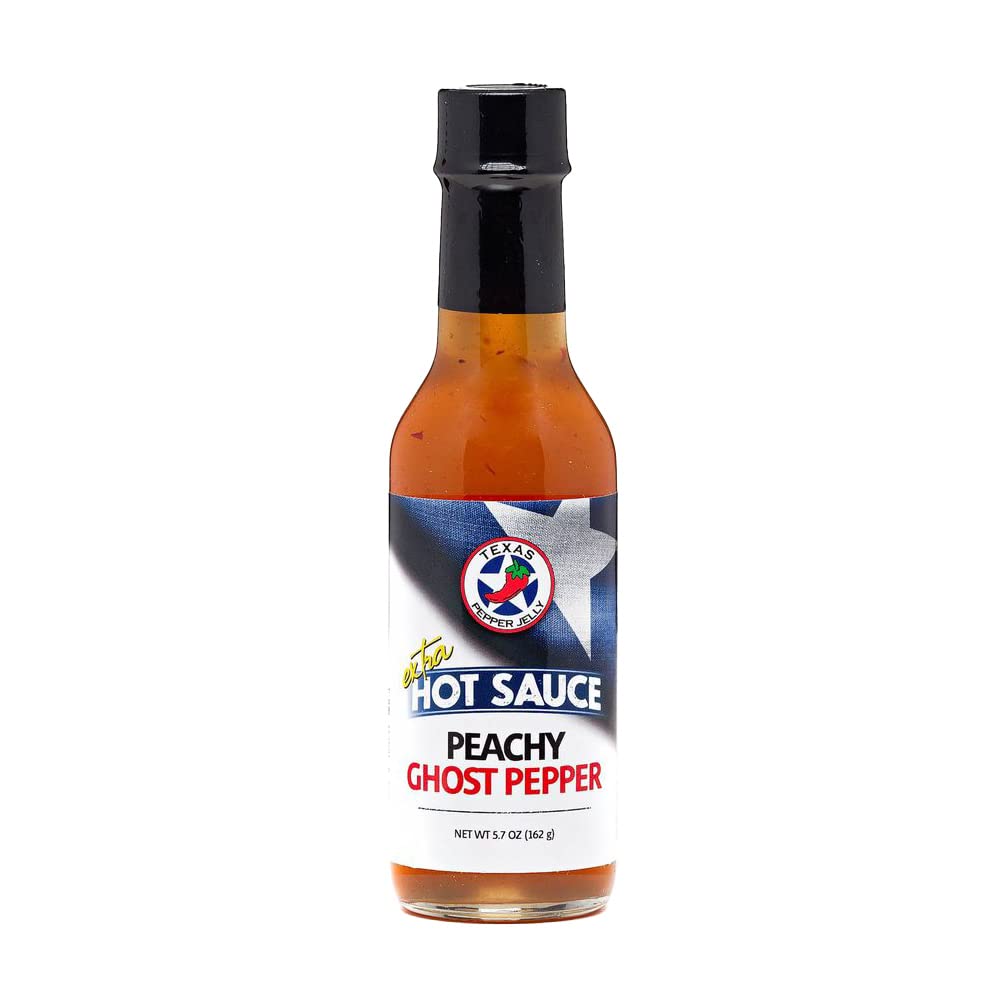 Texas Pepper Jelly Peachy Ghost Pepper Hot Sauce Net Wt. 5.7 oz (162 g)