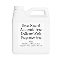 Ammonia-Free Delicate Wash, Fragrance-Free, 32 oz, Plant-based, PH Neutral, Double Concentrated, Unscented, Hypoallergenic, Lingerie, Wool, Cashmere