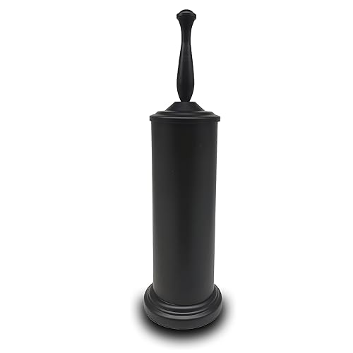 Indecor Home Matte BlackToilet Bowl Brush with Holder, Durable Bathroom Cleaning Tool, Modern Design for Easy Toilet Maintenance, Bathroom Cleaner
