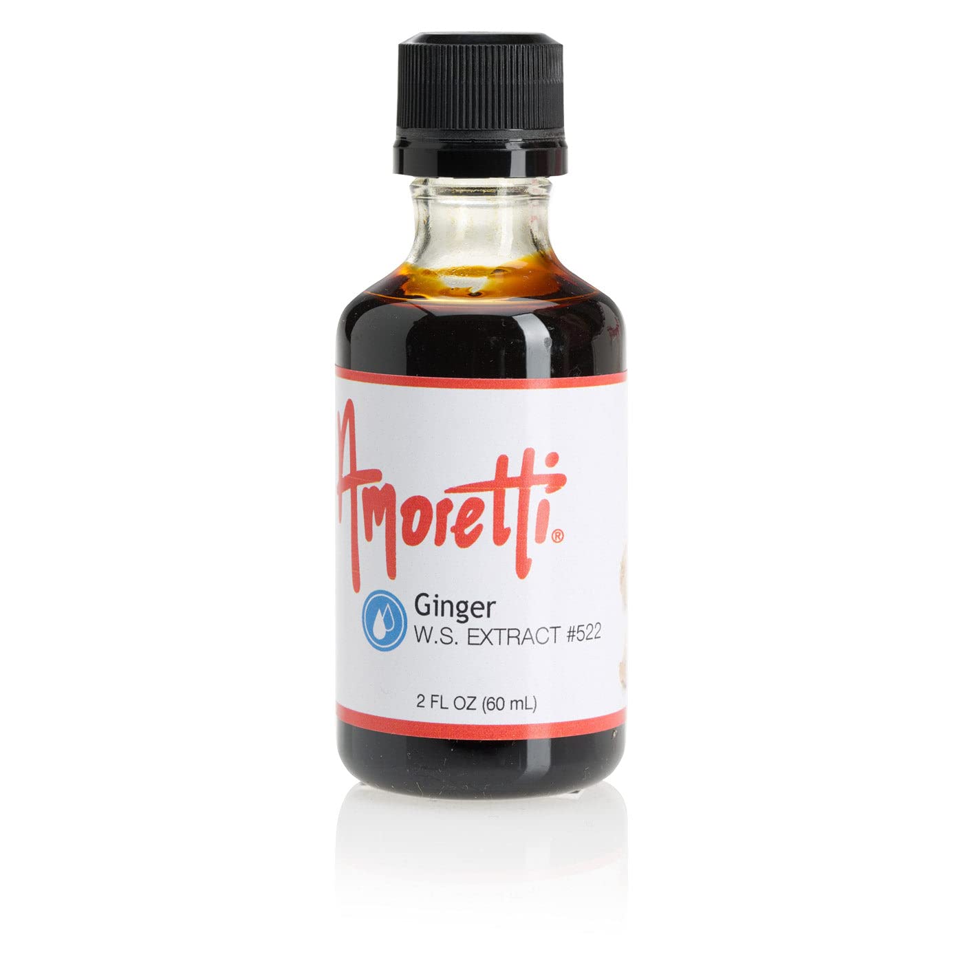 Amoretti - Ginger Extract Water Soluble 2 oz - Highly Concentrated & Perfect For Pastry, Savory, Brewing, and more, Preservative Free, Vegan, Kosher