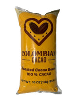 Roasted Cacao - 100% Natural, Single-Origin Colombian Cacao | Rich Chocolate Aroma | Ideal for Snacking, Baking & Hot Drinks (16 oz)