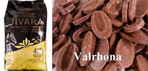 Valrhona 4658 Jivara 40% Milk Chocolate Baking Feves from OliveNation, Creamy Melting Discs - 1/2 lb