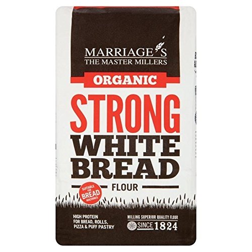 Marriage's Organic Strong White Bread Flour 1kg - Pack of 2