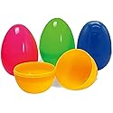 Nyicey 24 Pack Plastic Easter Eggs for Easter Basket Hunt Egg Party Classroom Prize Supplies and Filling Treats