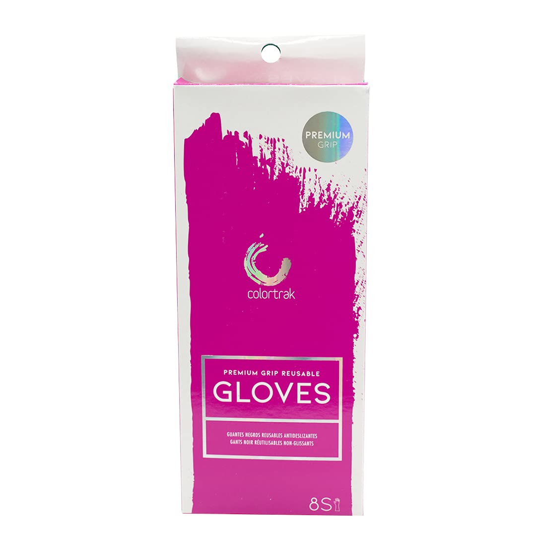 Colortrak Premium Grip Reusable Gloves, 4 Pairs (8 Gloves Total), Powder Free Latex, Durable and Chemical Resistant, Textured for Better Grip, Extra