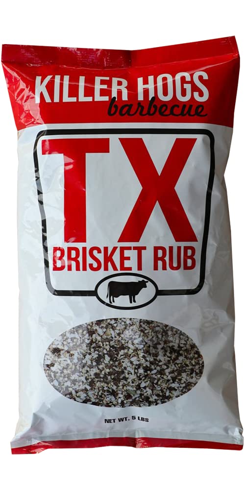 Killer Hogs BBQ TX Brisket Dry Rub, Championship Texas Barbecue Seasoning Blend for Smoking and Grilling, Use on Beef, Ribs, Steaks, or Turkey, 5 lb