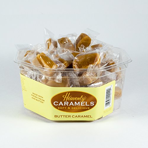 J Morgan Confections Heavenly Caramels, Butter Flavor (1 lb. 2 oz, 45 ct, Single-Pack); Gourmet, Artisan Soft and Chewy Butter Caramel Candies, Creamy