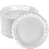 Blue Sky 100 Count Disposable Plastic Plates, 9-Inch, White