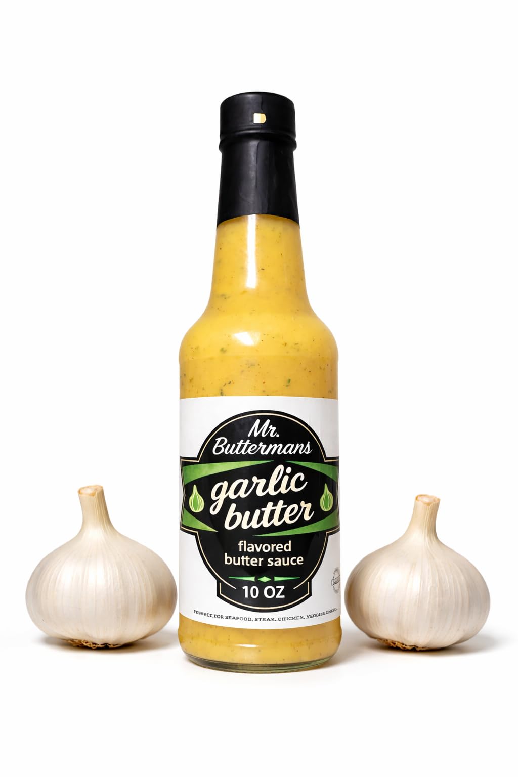 Mr.Buttermans All Natural Gourmet Garlic Butter Sauce,10oz Bottle, 10 Fl Oz (Pack of 1)