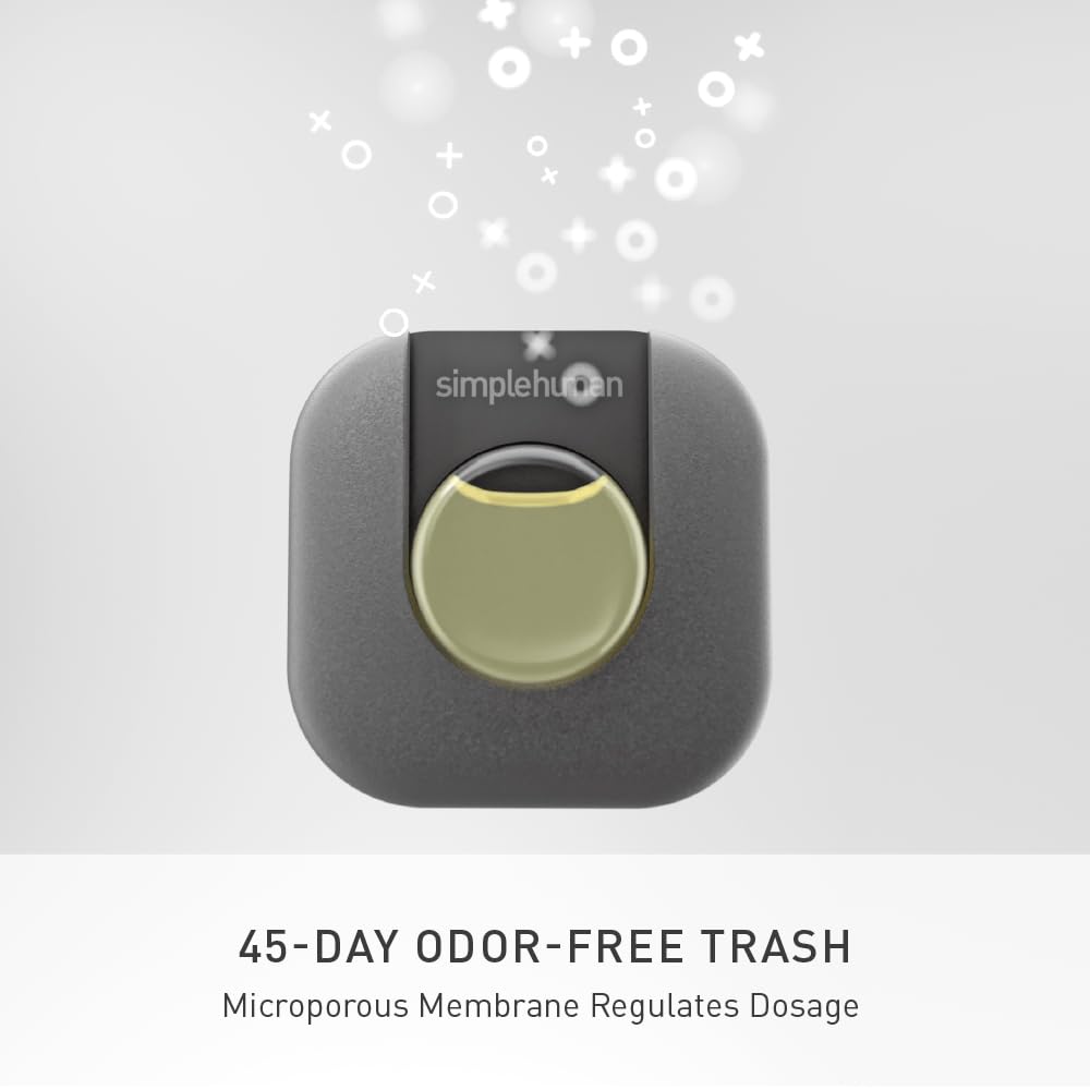 simplehuman Odorsorb® Pod Refill Pack, Trash Can Odor Eliminator with Plant-Based Oils, 45 Days of Odor Control Per Pod, No Harsh Chemicals or Cover