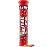 SKITTLES Littles Original Chewy Candy Mega Tube Resealable On the Go Treat for Road Trips, Lunch Treat, Movie Night Snack , Share Size, 1.9 oz Tube