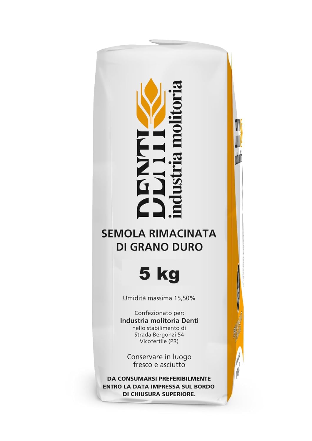 (5Kg. Bag) Semola Flour, Finer Ground Semolina Rimachinata for Fresh Pasta, Bread, Gnocchi (Finer Ground, Non-GMO, Product of Italy) 11Lb.