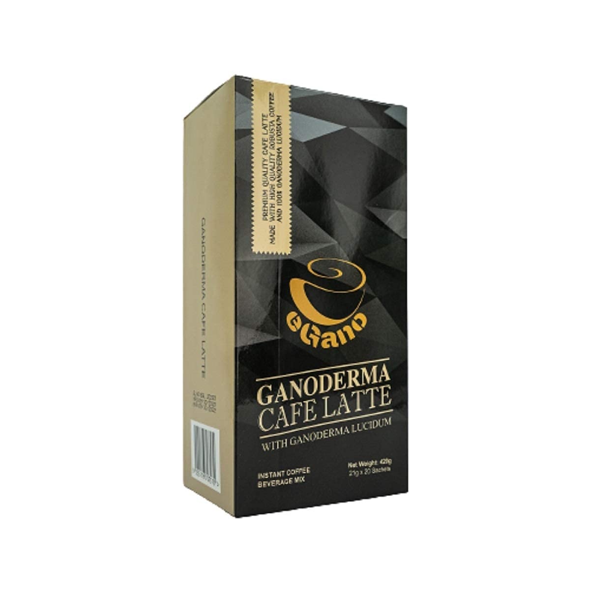 6 Boxes eGano Premium Ganoderma Cafe Latte Instant Coffee With Ganoderma Lucidum Extract (21g x 20 Sachets/Box)