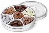 Pecan Gift Tin - 2 lbs | Seventh Heaven | Top 7 Flavored & Chocolate Pecans | Millican Pecan since 1888 | Milk & White Chocolate - Amaretto - Toffee