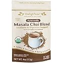 DelighTeas Organic Masala Chai Powder | Caffeine free, Unsweetened, Vegan, Keto | Ayurvedic Digestive Support blend for Chai Spice Tea | 100 Servings