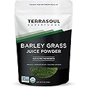 Terrasoul Superfoods Organic Barley Grass Juice Powder, 5 Oz - USA Grown | Made From Concentrated Juice | Superior to Barley Grass