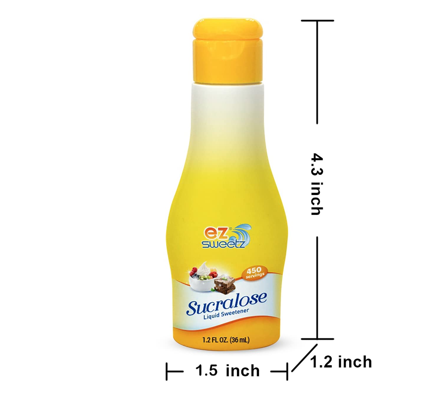EZ-Sweetz (1.2oz - Liquid Sweetener 450 Servings/Bottle | 2Pack)