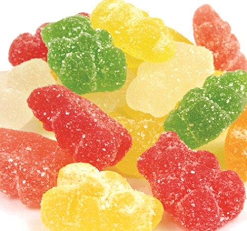 Sour Gummy Bears bulk 1-Lb made in usa (albanese) by nuts n more, Orange, 16 Ounces