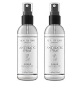 2 Bottles Static Shield Spray Reduce Static in Clothes and Hair Anti-Frizz Flat Crease Less Static
