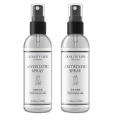 2 Bottles Static Shield Spray Reduce Static in Clothes and Hair Anti-Frizz Flat Crease Less Static