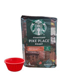 KING BUY BOX 1 PCS cup Bundle with Pike Place Medium Roast Ground Coffee Bag, 40 Ounce compatible with Starbucks