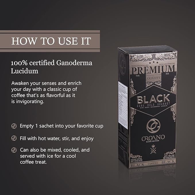 ORGANO Combo Pack, 1 box Black Coffee And 1 box King of Coffee 100% Certified Organic Gourmet Coffee